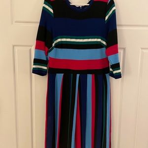 Eloqui mid length striped dress